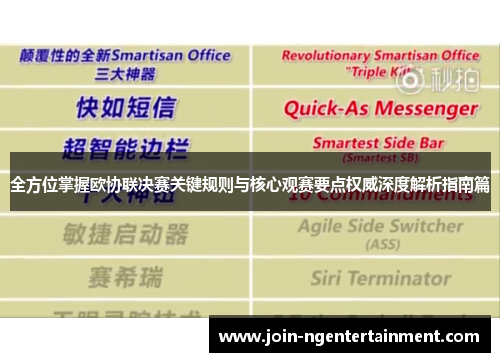 全方位掌握欧协联决赛关键规则与核心观赛要点权威深度解析指南篇
