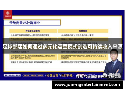 足球部落如何通过多元化运营模式创造可持续收入来源